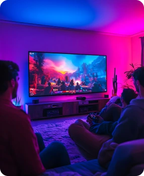 Nordic IPTV och nordisk iptv streaming i 4K på TV i vardagsrummet